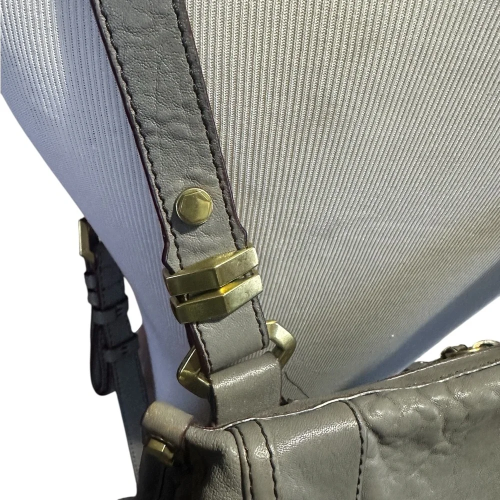 orYANY Zahara Gray Washed Weathered Leather Backpack Bag